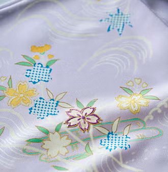 藤色に流水の訪問着