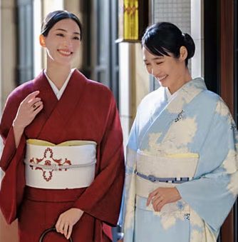 10月のひとえ 葡萄の小紋に蘇芳の色無地