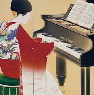 日本画・琴の音 1926年